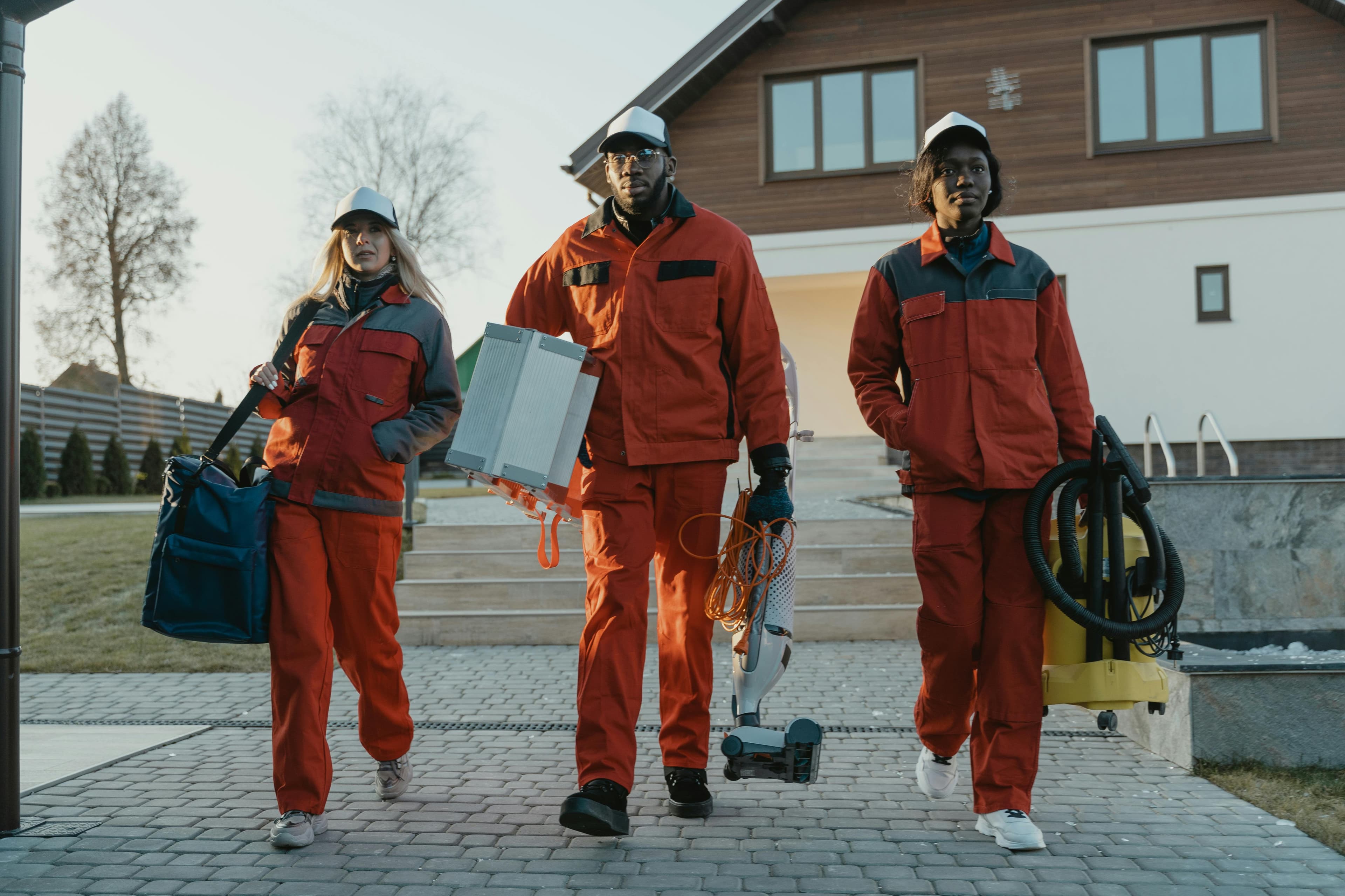 OCS crew working in a residential kitchen